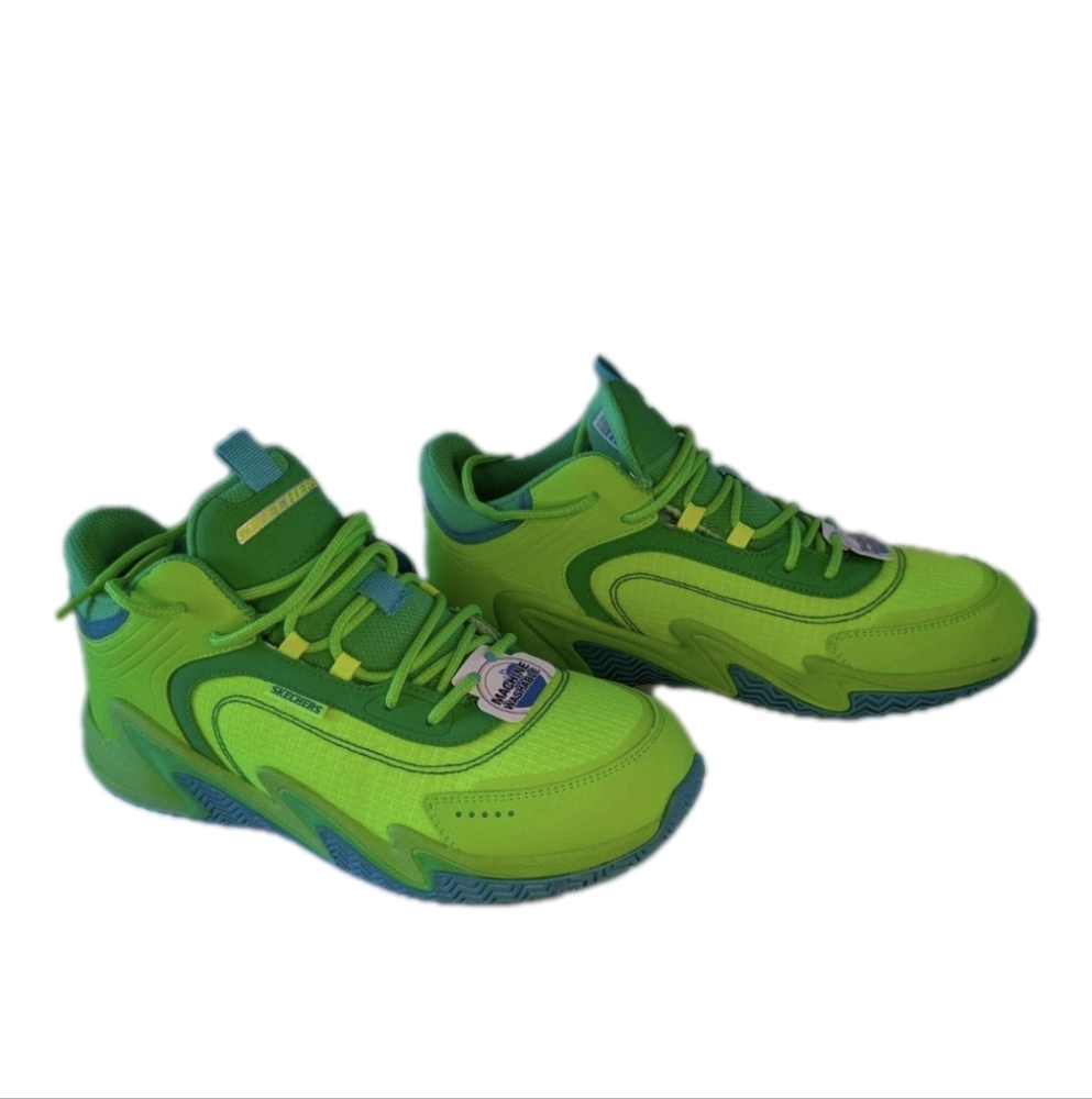 Sketchers Max Caps Ultra In Lime Kids 6.5 NWT